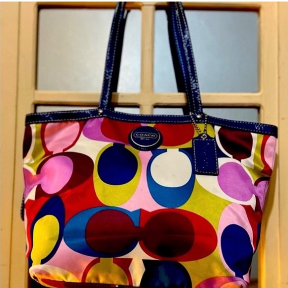 EUC Multi Color Monogramed Tote - Picture 2 of 10